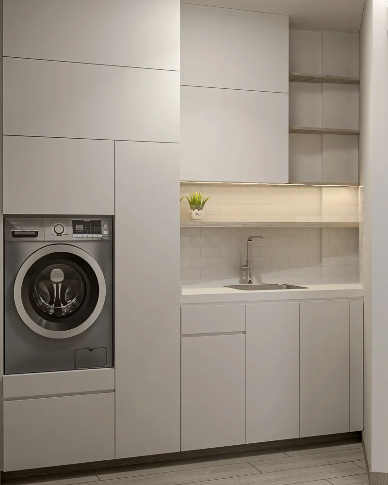 Vista superior del diseño de distribución del Loft Colina